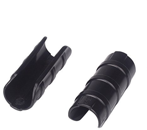 20 attaches pour barres - Pour plantes, serres - En plastique - Pinces pour fixer des films, des filets aux tuyaux #20 noir