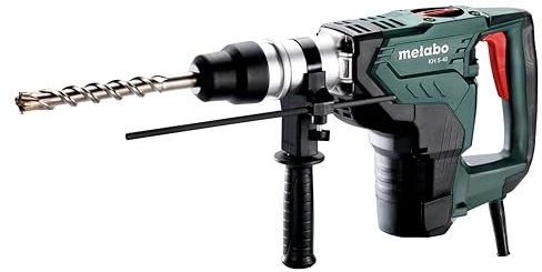 Metabo Kombihammer KH 5-40 (Hammerbohren + Meißeln, Zusatzhandgriff, 1100 W, Werkzeugaufnahme SDS-max, Einzelschlagenergie 7,1 J, Hammerbohrer mit Koffer) 600763500