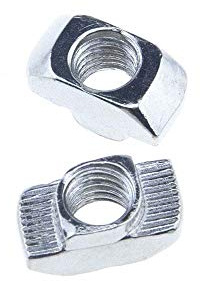 BINZZO Sliding T Slot Nuts 4040 Series M8 24 Pack T Nuts Carbon Steel Nickel Plated Half Round Roll in Sliding 8mm Slot Aluminum Profile Accessories for T Slot Aluminum Profile 40 x 40 Series