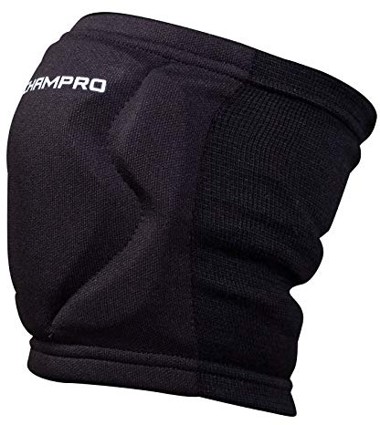 CHAMPRO MVP Low-Profile Volleyball Kneepad, Small, Black
