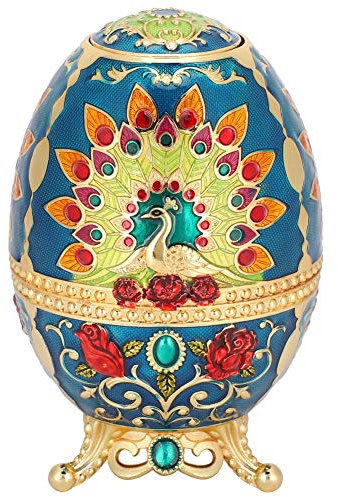 Retro Metall versenkbare Zahnstocherhalter Pfau Eierform Zahnstocher Spender Box Tragbare multifunktionale Aufbewahrungsbox für Home Desktop Dekoration