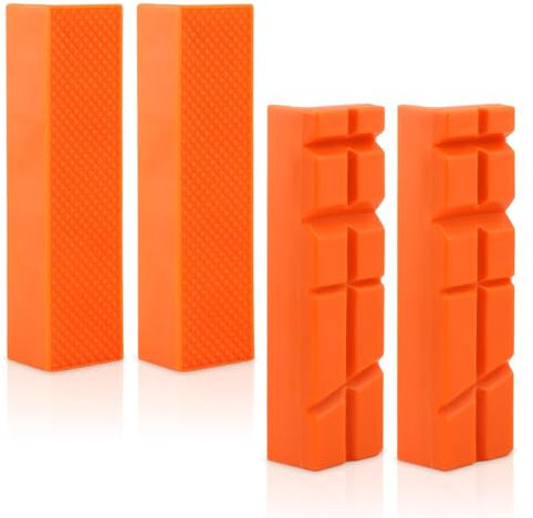 Lot de 2 paires de mâchoires souples de 11,4 cm pour étau d'établi, housses de protection magnétiques pour serrer des produits plats ou ronds, 1 ensemble de coussinets à mâchoires multi-rainures et 1