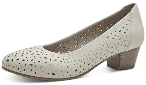 Jana Damen Pumps Kleiner Absatz Vegan, Beige (Beige), 37 EU