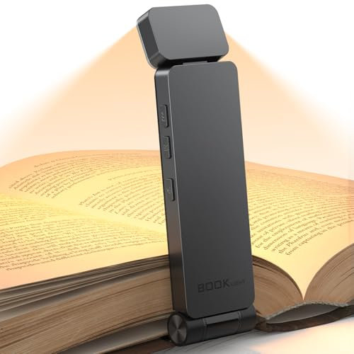maxtachi Luce per Lettura Libri a Letto, Ricaricabile USB Luce da Lettura per Libro, 3 Colori e 3 Luminosità Regolabili in Continuo, Proteggere gli Occhi, Flessibile luce lettura libro notturna
