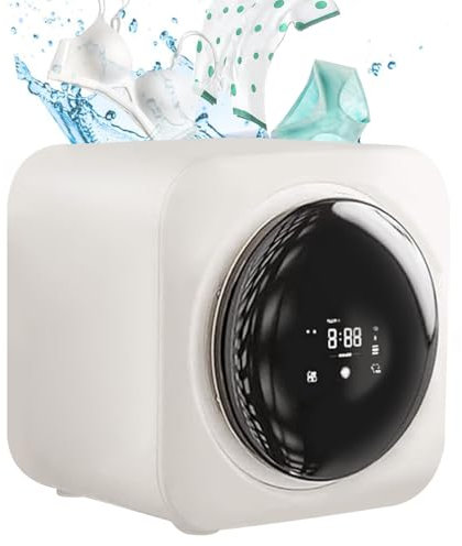 levigationlu Asciugatrice Piccola da 3.5L, Lavatrice Portatile con Display LED/Pompa di Scarico, Mini Asciugatrice Centrifuga per Uso su Bancone O a Parete