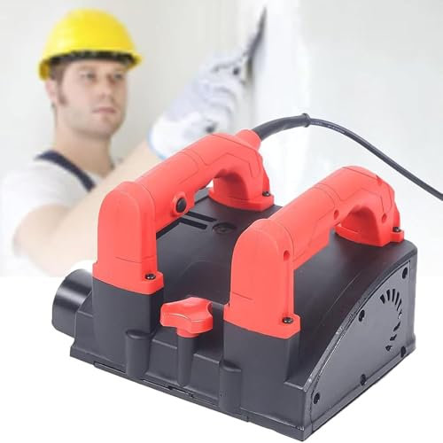 HSSMEUR 1680W Electric Wall Planer Handheld Power Planer Wall Machine Planing Depth 1-4mm for Drywall and Plaster