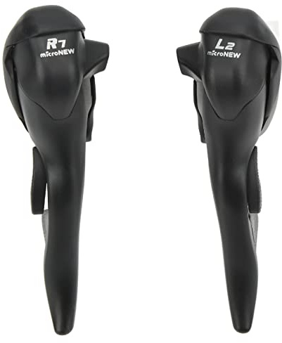 aqxreight 2 Palancas de Freno de Palanca de Cambios de Bicicleta de 2x7 Velocidades, Accesorios de PVC de 7 y 8 Velocidades Aptos para Bicicleta de Carretera, Palancas de Freno y de de de Carretera