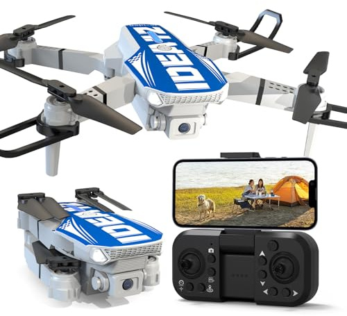 Mini Drone avec Caméra 1080P, IDEA12 Drone avec Positionnement Optique de Flux, Mode Sans Tête, Pliable Quadcopter avec Transmission WiFi pour Adulten