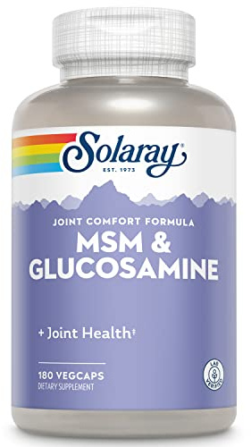 Solaray MSM and Glucosamine Capsules, 180 Count