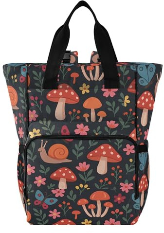 linqin Blöjväska ryggsäck, multifunktionell reseryggsäck moderskap skötväska, stor unisex babyväska tygväska
