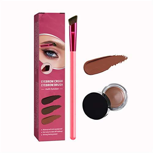 Pincel Para Sellar Cejas Con Trazo De Pelo 4d, Pincel Cuadrado Multifunción Para Cejas, Pincel Angular Para Cejas, Pincel Cuadrado Multifunción Para Maquillaje De Cejas (Light Brown)
