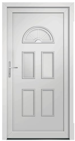 VidaXL Porta d'Ingresso Bianca in PVC 98x198 cm - Porta Entrata