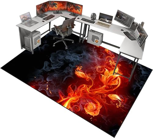 Fzamudng Protector Suelo Silla Ruedas Alfombra Silla Escritorio Antideslizante Alfombra Silla Gaming Alfombra Oficina para Silla con Ruedas 150 x 200 cm Alfombra Protectora Suelo Silla Alfombra Gamer