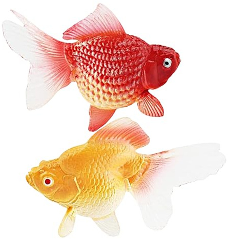 Peces Artificiales de Acuario – Adorno Realista de Naranja Dorado – Flotante Naranja con Movimiento Natural a la Deriva diseño dinámico para Tanques, oficinas, Familiares, colegas, Amigos