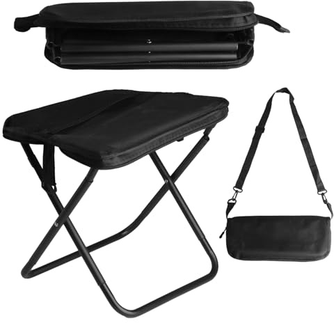 1 taburete plegable de camping, ligero, portátil, pequeño, plegable, silla plegable, mochila al aire libre, taburetes de jardín para silla de camping, viajes, picnic, senderismo, pesca (estilo bolsa