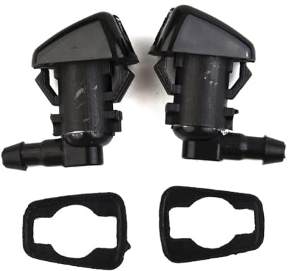 Vilgftyiet Set di ugelli spray per lavavetri per Jeep Grand Cherokee (2011-2017), compatibile con i numeri di parte 68260443AA, 55079049AA, 55372143AB, plastica nera, 2 pezzi (lato conducente e