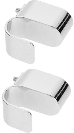 YARNOW Supporti per Bastone Appendiabiti in Lega di Zinco Argento 2 Pezzi Design Fisso a 2 Fori per Casa e Lavanderia Rimozione Rapida e Esposizione Abiti
