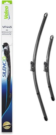 VALEO Silencio Essuie-glace - VF445 - Kit de Balais d'Essuie-glace Plats 600 mm / 400 mm d'Origine de Haute performance, Visibilité Supérieure sur la Route - Avant - Lot de 2 Balais - 574645