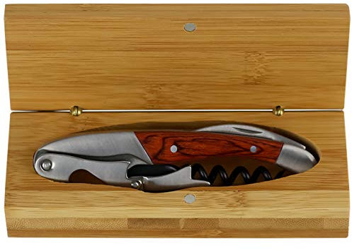 Grunwerg 42/TP-WSB Coltello da Cameriere, Acciaio Inossidabile, Legno, 14 cm x 5.5 cm x 3 cm