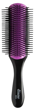 Diane Nylon Pin Styling Hair Brush for Detangling, Separating, Shaping and Defining Wet Thick or Curly Hair, Glides Through Tangles with Ease