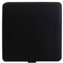 Saugdose quadratisch VacuValve ES Farbe Schwarz, Zentralstaubsauger Steckdose, 90x90mm, 2 Kontaktstifte, Öffnung 36-38mm