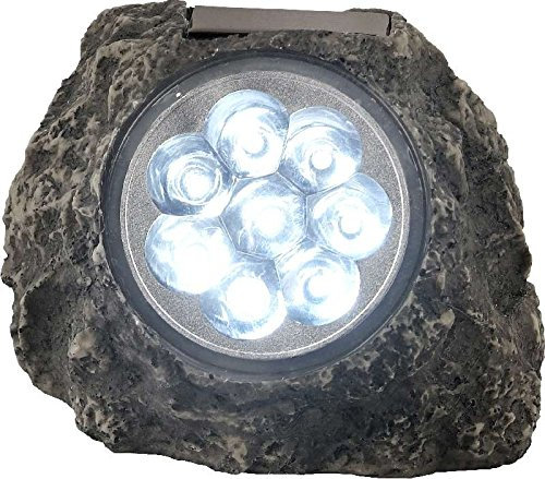 Dekostein mit LED Solarleuchte Solarlampe Gartenleuchte Gartendeko Gartendekoration Stein (Außenbeleuchtung, Akku, Gartenlampe, Höhe 11 cm)