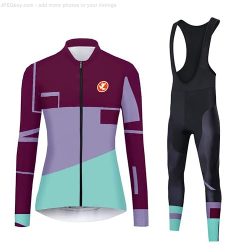 UGLY FROG Sportswear Femmes Maillot de Cyclisme Vélo Hiver Fleece Warm Montagne Vêtements des Sports Gym Yoga Tenue Multicolore