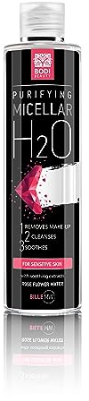 BODI BEAUTY Micellärt Vatten 3-i-1 Rosenvatten 250 ml Känslig Hud | Milt micellärt vatten 3-i-1 med rosenvatten och hyaluronsyra som rengör och lugnar känslig hud