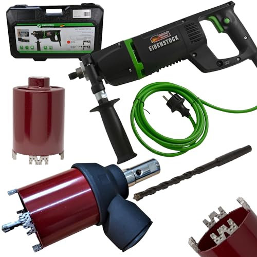 Eibenstock Diamant-Trocken-Kernbohrmaschine EHD 1500 inklusive Staubabsaugung mit Vierschneiderbohrer & MDW Dosensenker