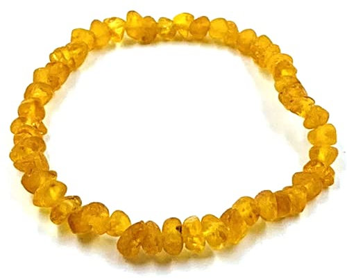 Amber Jewelry Shop Bernsteinarmband - 100% baltischer Bernstein unpoliert - Bernsteinarmbänder - rohe Bernsteinperlen - Armband