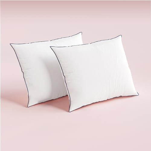 Nordic Paradise - Almohada Clásica de Plumas (2 Unidades) - 1400gr plumón y Plumas de Pato francés - Funda Antialérgica - Soporte Firme (60x60 cm)