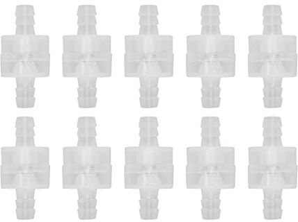 10 St Envägs Backventil Plastslang Membran för Kemisk Industri(8mm translucent)