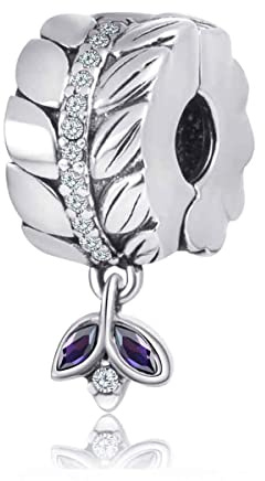 ZiNuo 925 Sterling Silber Herz Anhänger Kreuz Verschluss für Pandora Armbänder, Sterling Silber Kristall Sterling Silber