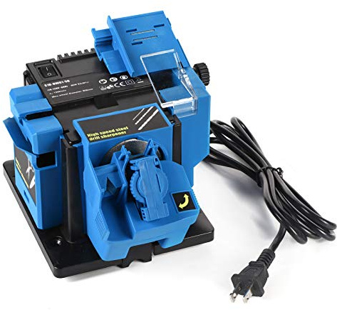 Universal Sharpening Station, Multifunctional Household Electric Scissor Sharpener Drill Bit Sharpener for Quick Sharpening Polishing (US Plug 110V)