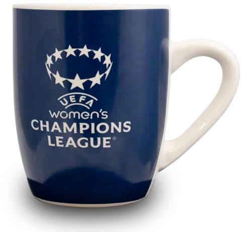 UEFA Women's Champions League Ceramic Tea Mug, 11oz - UWCL Officially Licensed Merchandise Cup, Microwave Safe Cup for Hot Drinks and Coffee, Football Gift for Kids & Adults