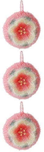 PACKOVE 3 Piezas Toalla De Plato De Flores Trapos para Lavar Platos Lavar Toallas De Fregar Fregado Vajilla Fregar Paño De Cocina Simple Rosa Hilo De Poliéster Acrílico