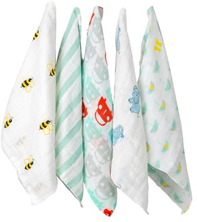 YIXANNX Colore Casuale Neonato Cura Alimentazione Saliva Asciugamano Cotone a 4 strati Assorbimento Garza Burp Bavaglini per salviette portatili Lavaggio
