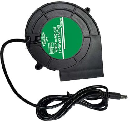 Ventilateur souffleur haute vitesse 200 CFM avec prise de 5,5 x 2,1 mm pour barbecue, fumoir, four, équipement de camping, ventilation rapide, charbon de bois