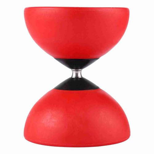 Triple Bearing Diabolo Set Chinese Yoyo Professional Colorful Diabolo Sticks Fun Exercise Toy For Beginners And Intermediate Players ABS Material Red Green Yellow Optional 14.5cm (Red)