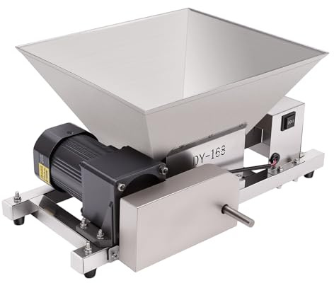 Obstmühle, 4L 60W Elektrische Obsthäcksler, 20Kg/H Edelstahl Fruchtmühle fur Früchten, Brot und Braunem Zucker
