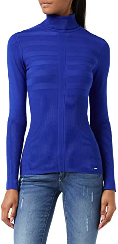 Morgan Pull Manches Longues col roulé Bleu Roi S