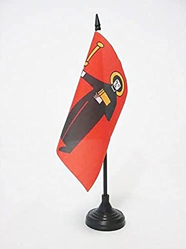 AZ FLAG Bordsflagga Kantonen Glarus 15x15 cm 100D Polyester Plastfot