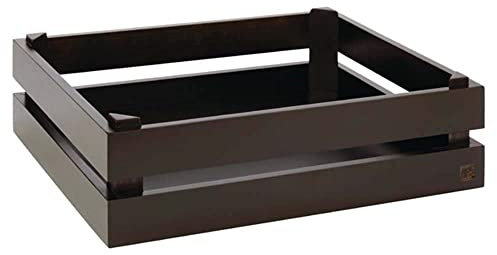 APS Holzbox -SUPERBOX-, Holzkiste, Weinkiste, Buffetbox, Dekoholzbox, Aufbewahrungskiste, Möbelkiste, 35 x 29 cm, H: 10,5 cm, Akazienholz, passend zu GN 1/2