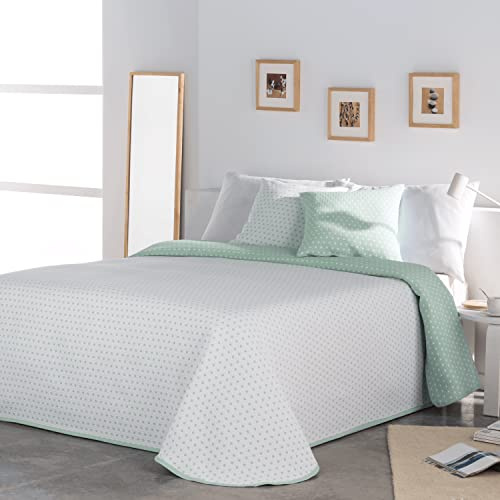 VIALMAN Colcha Bouti Ligera Sofia 26 para Cama de Matrimonio de 135 cm | Tamaño Colcha 230 x 270 cm, Color Verde