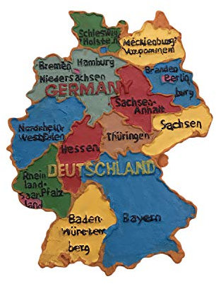 Germany 3D Map Refrigerator Magnet Tourist Souvenirs Resin Magnetic Stickers Fridge Magnet Home & Kitchen Decoration from China