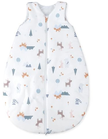 Julius Zöllner Baby Ganzjahresschlafsack aus Jersey Baumwolle, Standard 100 by Oeko-Tex, Made in Germany, Gr. 86, Little Fox