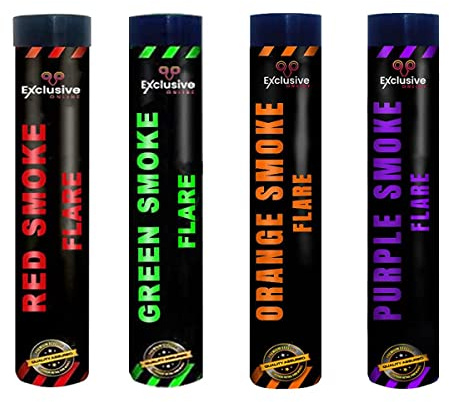 EXCLUSIVE ONLINE Ring Pull Smoke Grenades/Flares Pack of 4 Colors