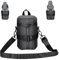 NEEWER Camera Lens Pouch for 3.9x5.5/100x140mm DSLR Mirrorless Camera Lens, Water Repellent Thickened Expandable Protective Case Bag with Lockable Opening Zippers, Shoulder Strap, Rear Buckle, PB006