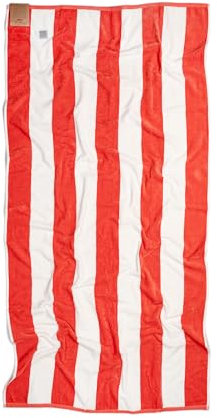 MOMOMUS Strandtuch Baumwolle - Velour 100%, Cabana-Streifen, Ultraabsorbierend - Strandhandtuch, Großes Badetuch Sommertuch, Großes Strandtuch für Schwimmbad - Orange, 90x180cm