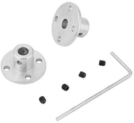 M3 Giunto a Flangia Rigida Connettore Albero Motore ID 5mm OD 10mm 2 Pezzi per Motori Elettrici